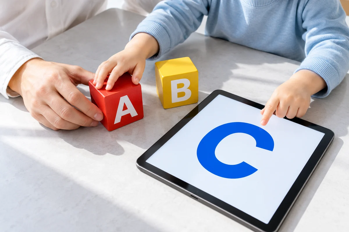 親子でABCに触れる利用イメージ